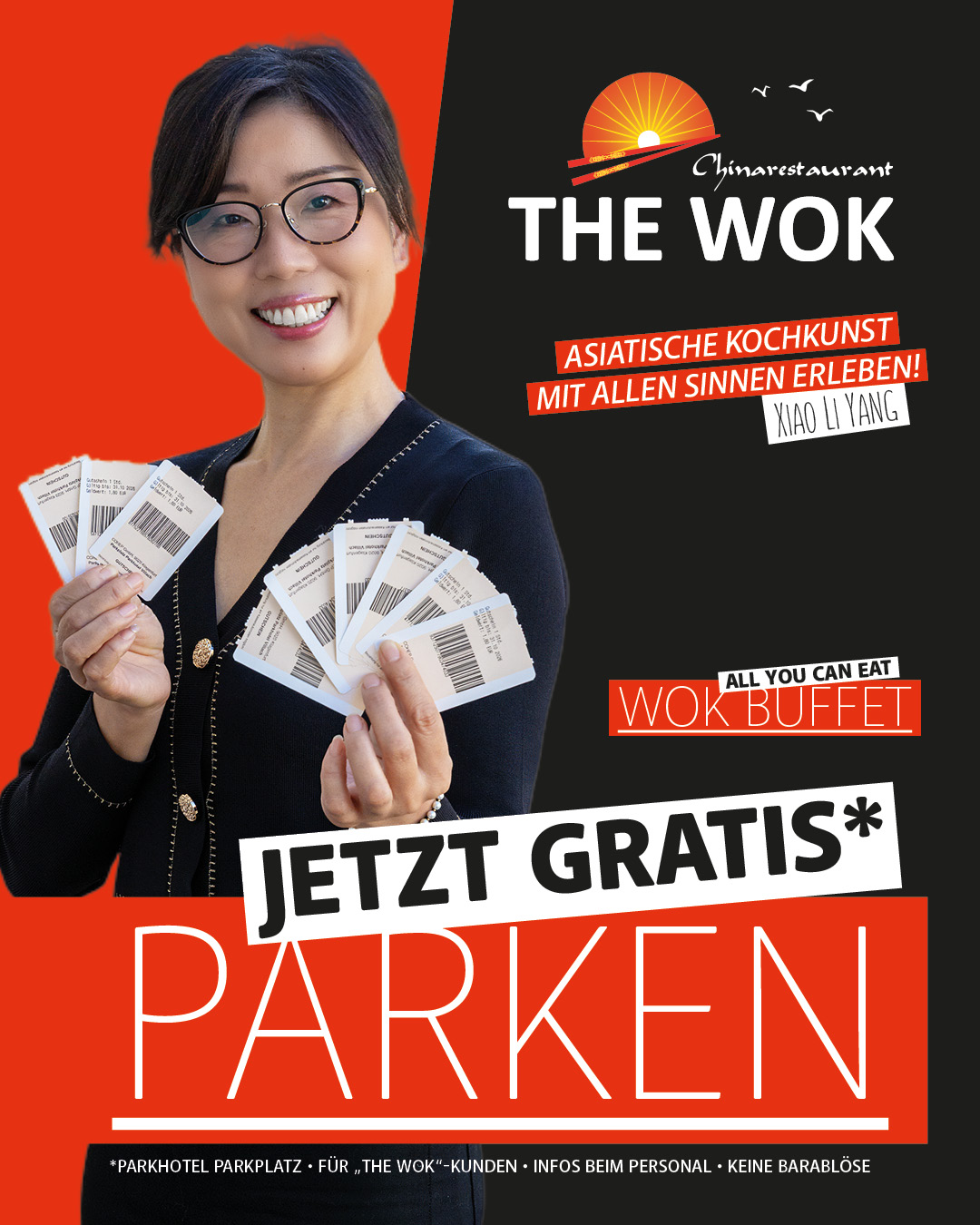 Gratis Parken bei The Wok
